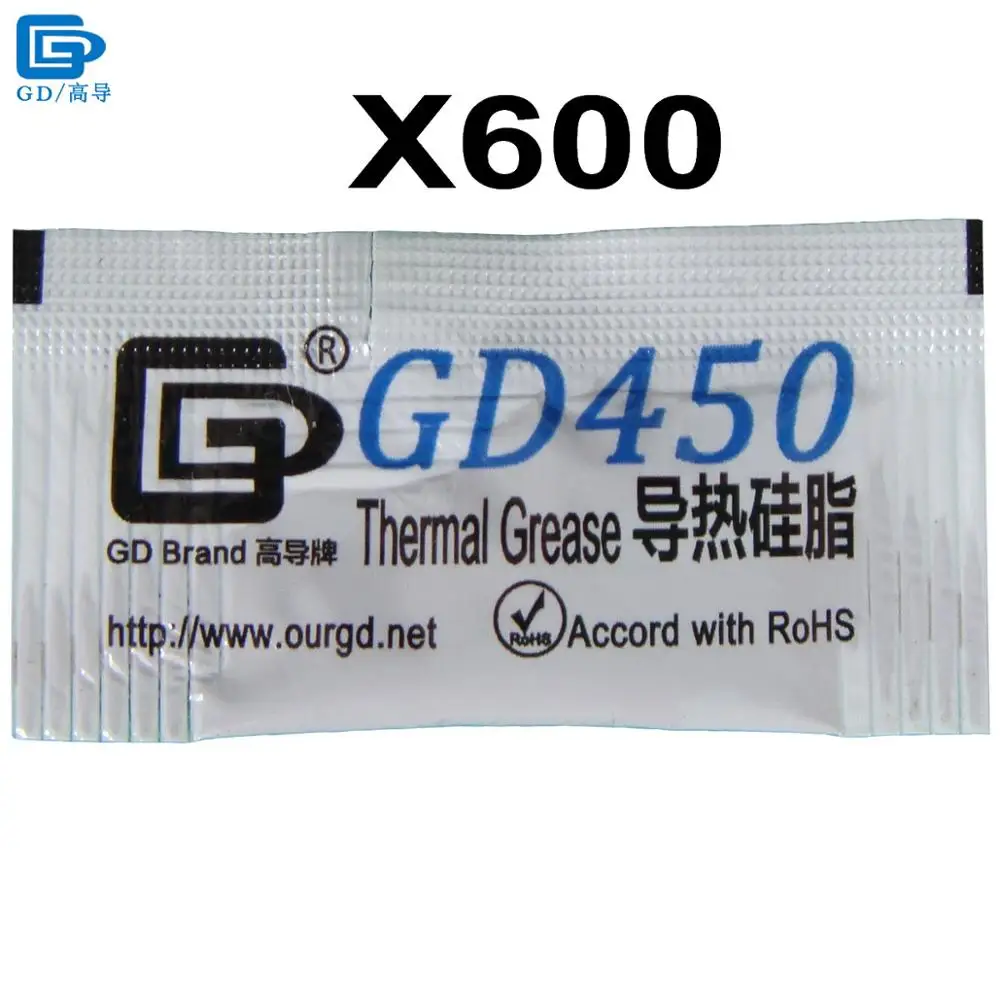 GD450 термальная смазка Кремниевая паста компаунд 600 шт. чистая Вес 0 5 г Золотой