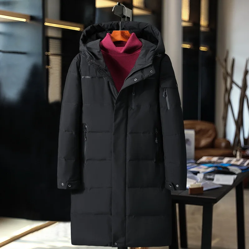 

2019 Winter New Extra Long Down Coat For Men Thick Waterproof Down Parka Men Winter Coat