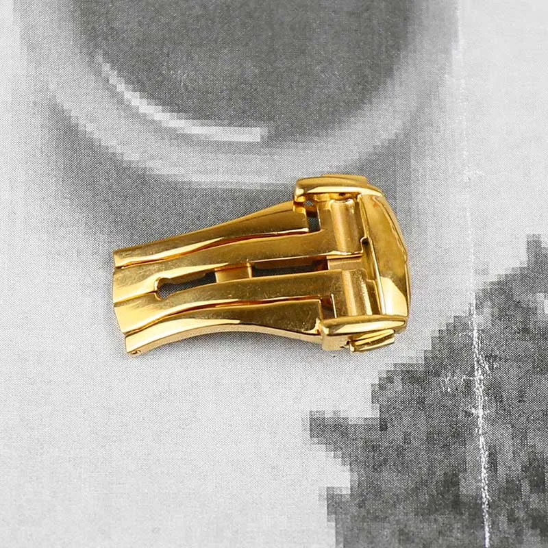 Gold Благородное качество аксессуары для часов вся стальная пряжка бабочка Летающая серия Пряжка ремень Складная Пряжка 20 мм для Омега ремешок пряжка - Цвет ремешка: Gold