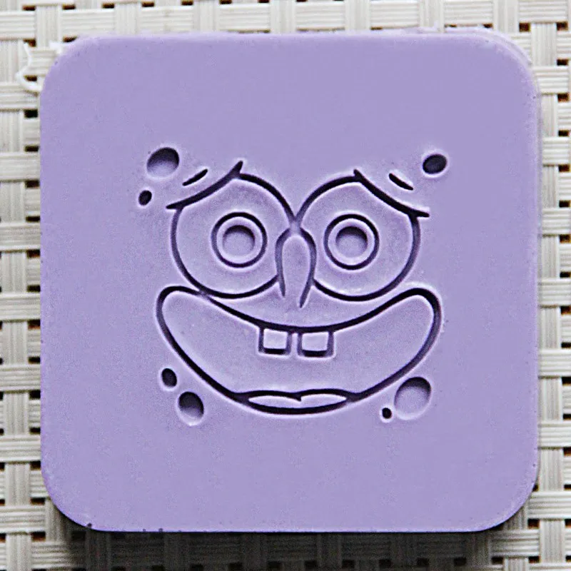 0237(4x4cm) Ручной работы смолы мыловарение штамп плесень прозрачный Diy органическое стекло мыло печать с ручкой акриловые главами на заказ - Цвет: 0237(4x4cm)