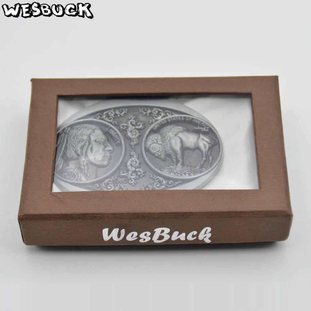 WesBuck новый стиль ковбойская пряжка для ремня мужчин и женщин металлические