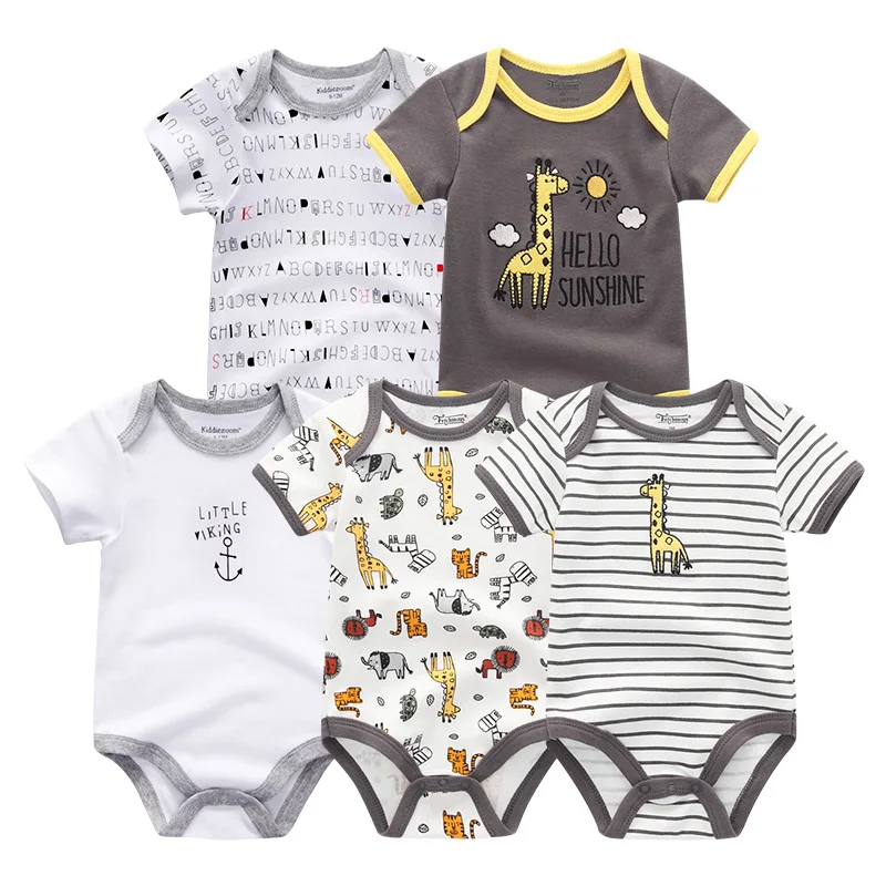 Baby Clothes 5916 Одежда для малышей; 5 шт./лот; комбинезон для маленьких мальчиков и девочек; roupas de bebe; Хлопковые комбинезоны для новорожденных; пижамы; одежда для малышей; детская одежда - Цвет: Baby Clothes 5916