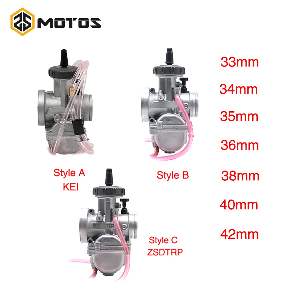 ZS гоночный мотоцикл PWK ZSDTRP карбюратор 33 34 35 36 38 40 42 мм для двигатель 2T/4T двигателя 150