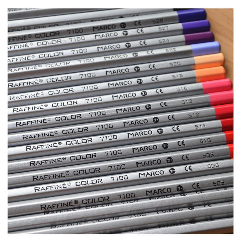 MARCO 7100 деревянные цветные карандаши Prismacolor 72 коробка с маслом профессиональные