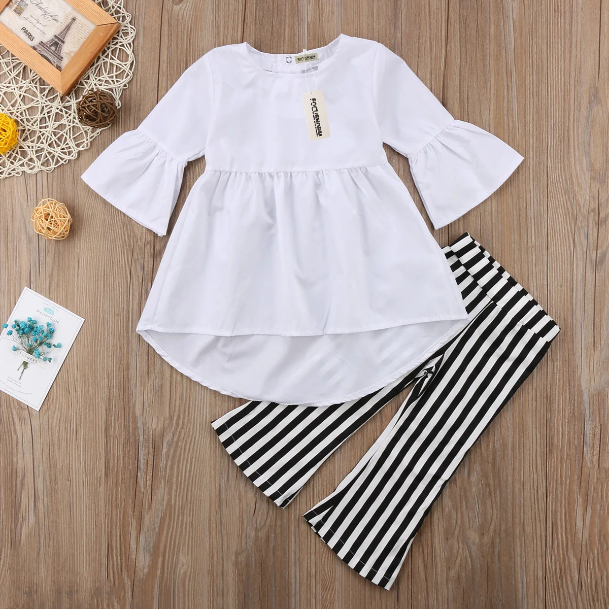 2 шт. Детский комплект из футболки и брюк с круглым вырезом|Комплекты одежды для