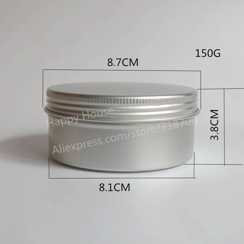 24 x 150g aluminum jars, 150 g aluminum case for powders, gels, cream use, 5 oz metal containers
24 x 150g aluminum jars, 150 g aluminum case for powders, gels, cream use, 5 oz metal containers