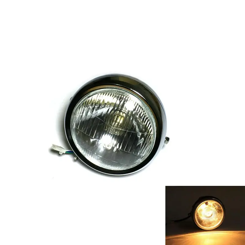Мотоциклетный головной светильник для Honda Cafe Racer винтажный круглый хромированный