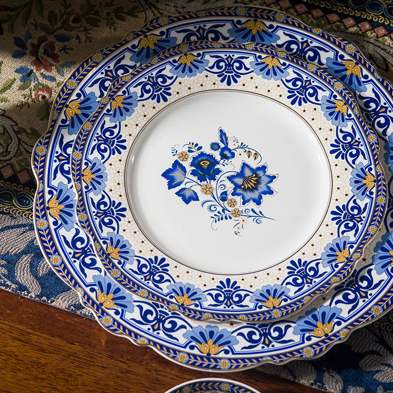 Американские столовые приборы бытовая тарелка для риса набор керамических