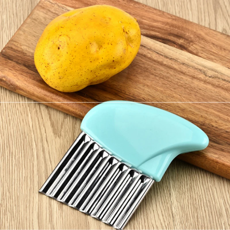 Нержавеющая сталь овощной морковь волнообразный резак Slicer картофельные чипсы