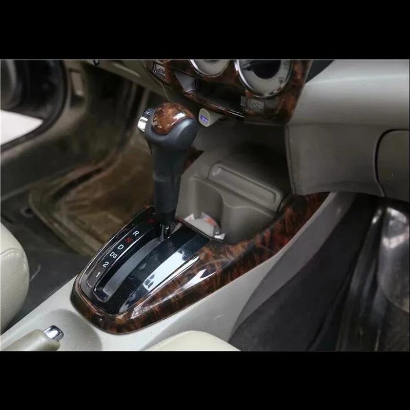Для Honda City 2008 2012 1 шт. дерево ABS Хромированная Автомобильная панель для рычага