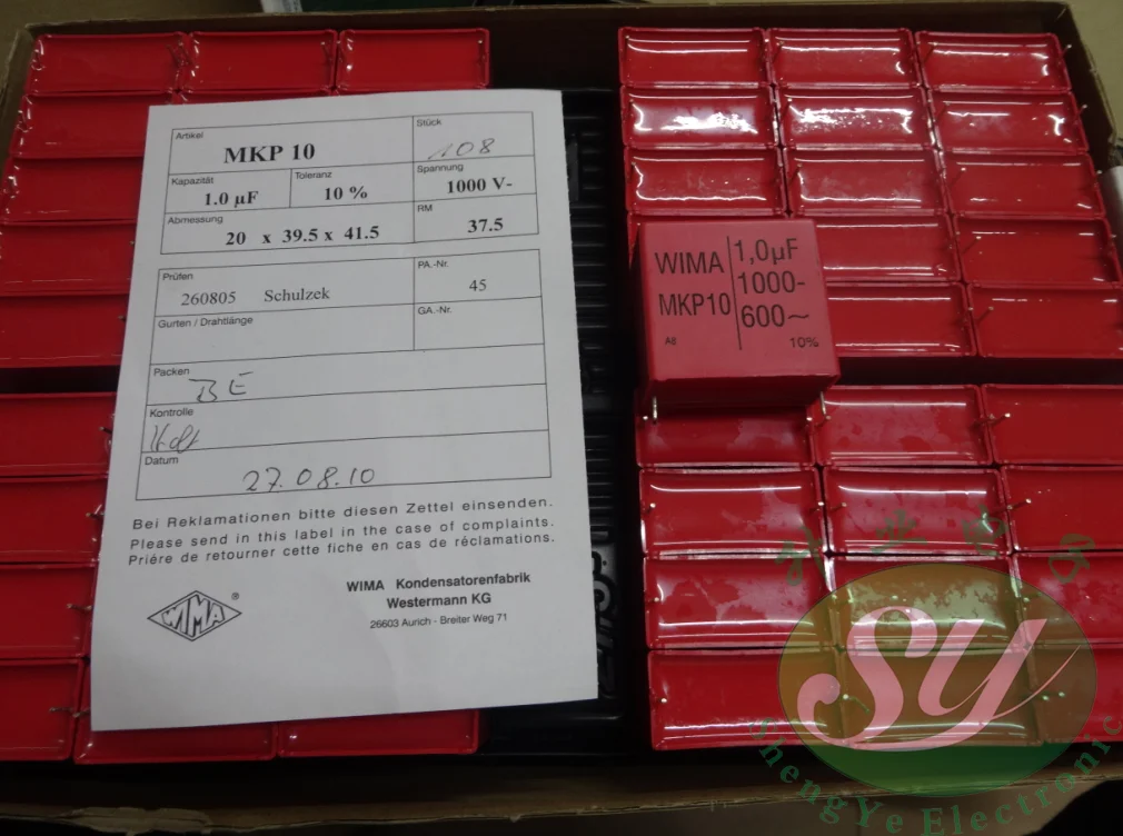 2020 горячая распродажа 4 шт./10 шт. WIMA MKP10 1 0 мкФ/1000V мкФ 1u0 105 новый оригинальный