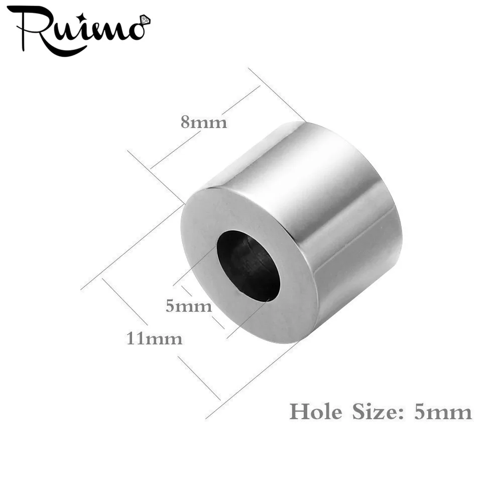 RUIMO 316l нержавеющая сталь зеркальные полированные разделительные бусины трубка