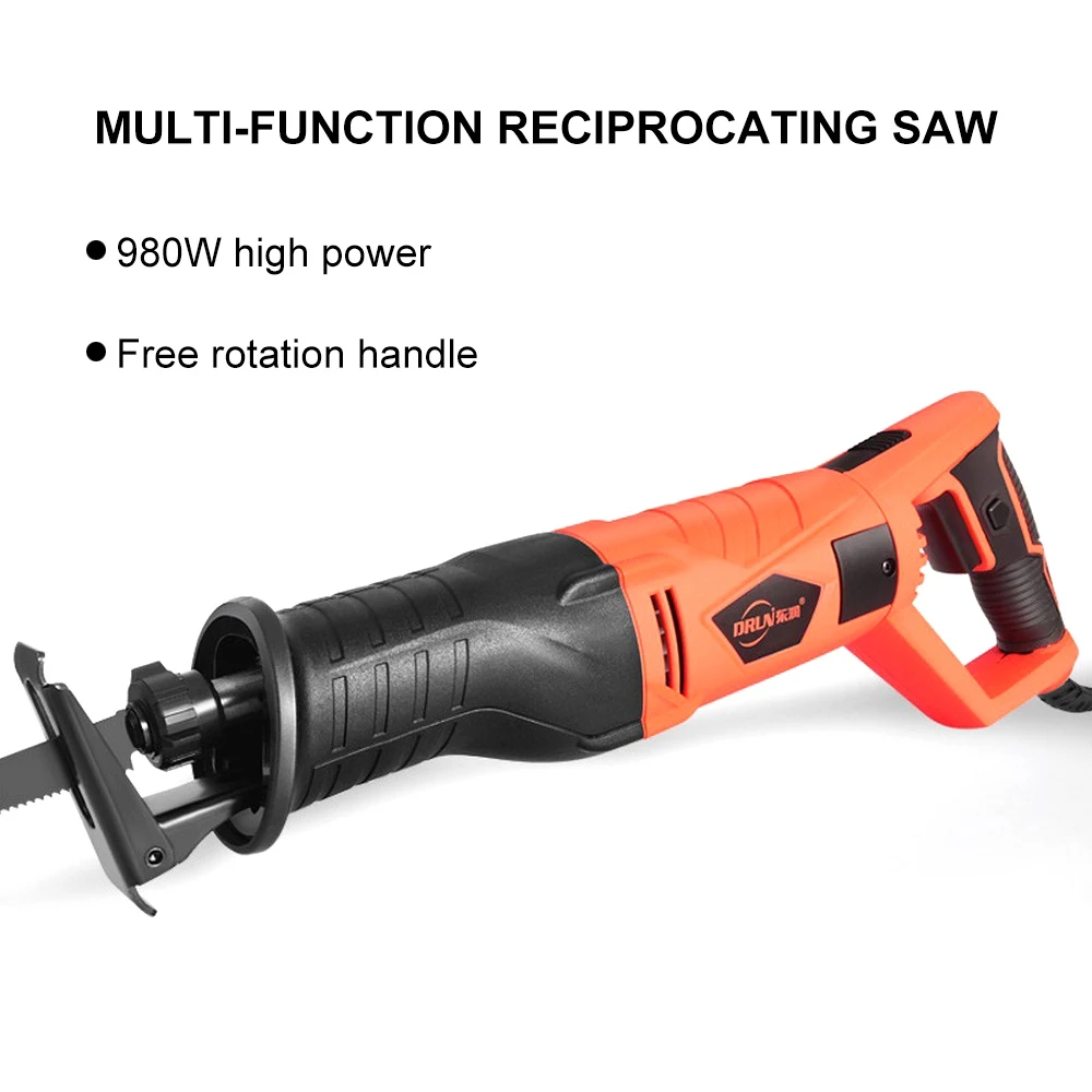 Portable Reciprocating Saw Powerful Wood Cutting Saw Electric Wood/ Metal Saws With Sharp Blade Woodworking Cutter