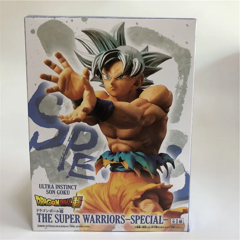 Real Boxed Dragon Ball Z Super Saiyan Goku серебряный стиль волос бомба волна фигурка DBZ Goku памятная Коллекционная модель игрушки 16 см - Цвет: Real Boxed