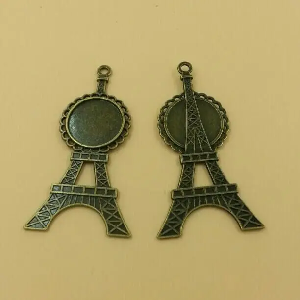 Основа для подвески с изображением Эйфелевой башни стеклянные кабошоны 20 мм