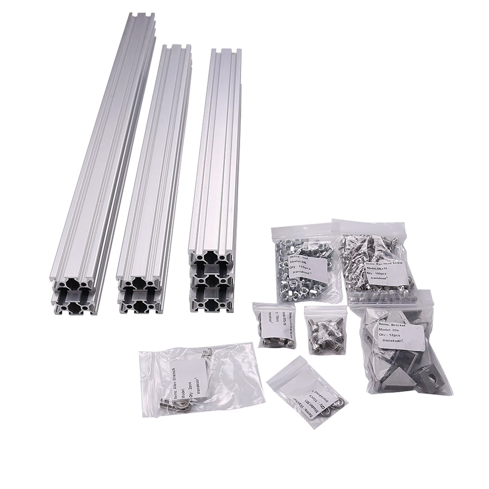 Fast Ship! Silver Color AM8 3D Printer Aluminum Metal Extrusion Profile Frame with Nuts Screw Bracket Corner