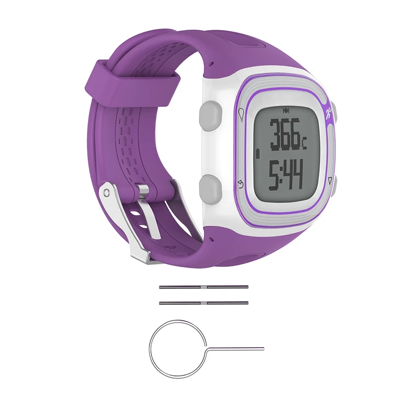 Essidi устойчивое резиновые часы ремешок Шпильки Набор инструментов для Garmin Forerunner 10 15 Quick Release Браслет замена