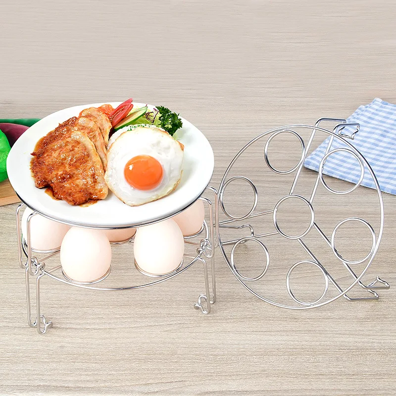 Eggs Bread Shelf 304 Stainless Steel Steam Rack Stackable 7 holes Pork Ribs Home Rrestaurant Commercial Kitchen by M&ampK HOME | Дом и сад