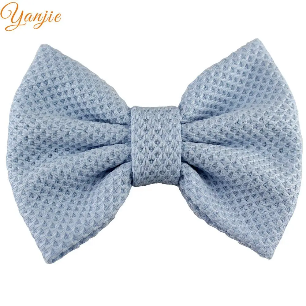 lt blue 12 шт./лот,, бутик, 5 дюймов, хлопковые банты для волос, Детские аксессуары для волос для девочек, аксессуары для волос для детей, головные уборы, заколка для волос - Цвет: lt blue
