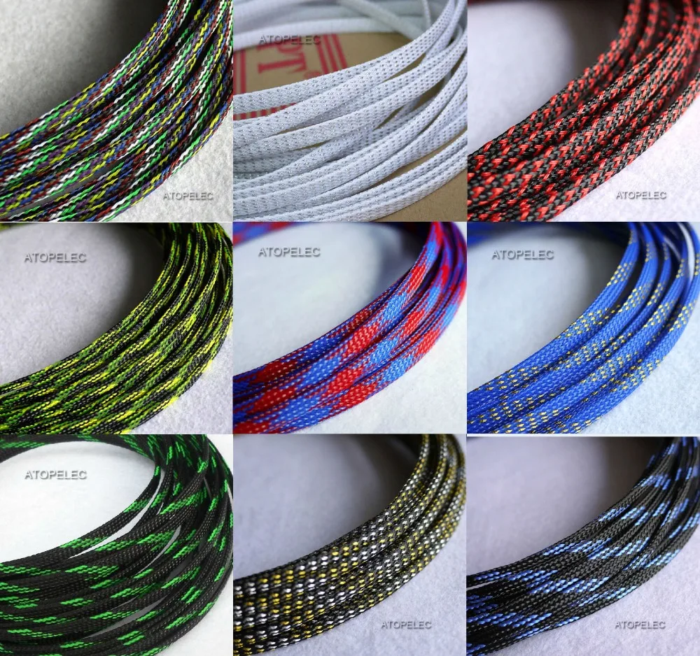 4 мм широкая оплетка для домашних животных расширяемая оболочка кабеля