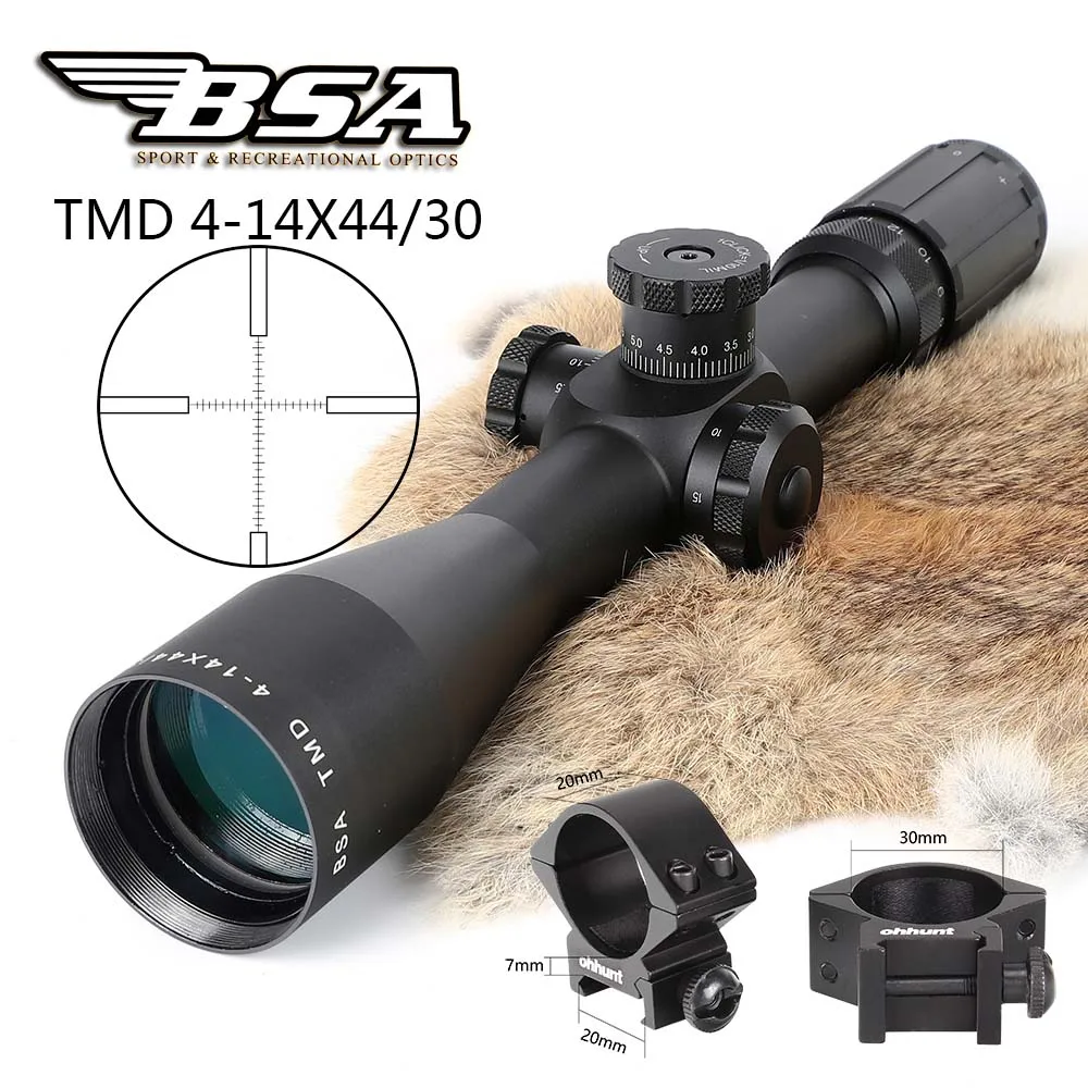 Охотничий прицел BSA TMD 4 14X44 FFP первое фокусное плоское стекло тактическая оптика
