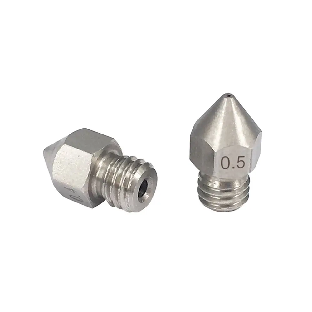 1PCS MK8 Nozzle 0.2mm 0.3mm 0.4mm 0.5mm 0.6mm M6 Threaded Stainless Steel for 1.75mm Filament 3D Printer Extruder Print Head | Компьютеры