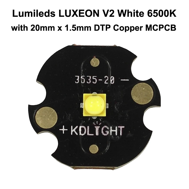 Светодиодный излучатель Lumi s LUXEON V2 белый 6500K 16 мм/20 мм DTP медь MCPCB|Подвесные