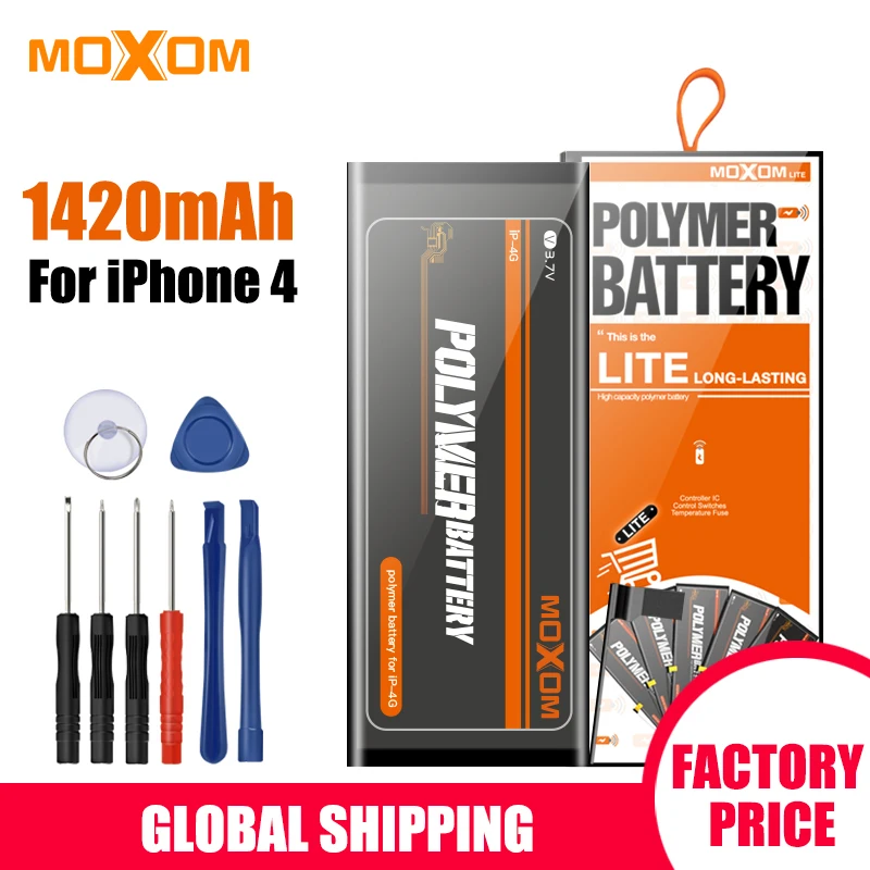 Аккумулятор MOXOM для iPhone 4 аккумулятор 1420 мАч литий полимерные сменные батареи