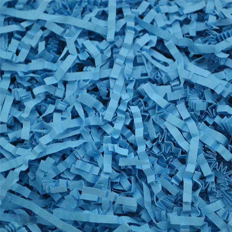 1000 г конфетти Crinkle Cut бумага Shred наполнитель для подарочной упаковки корзина для папок упаковка дизайнерское постельное белье ювелирные изделия Дисплей Аксессуары - Цвет: Blue