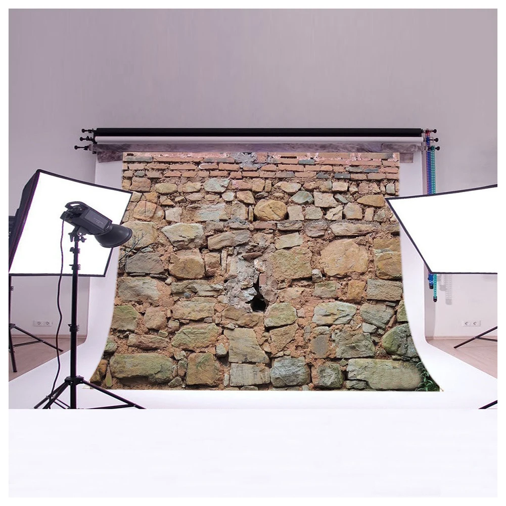 5x3ft Stone Wall Vinyl Photography Backdrop Customized Photo Background Studio Prop #1 | Электроника