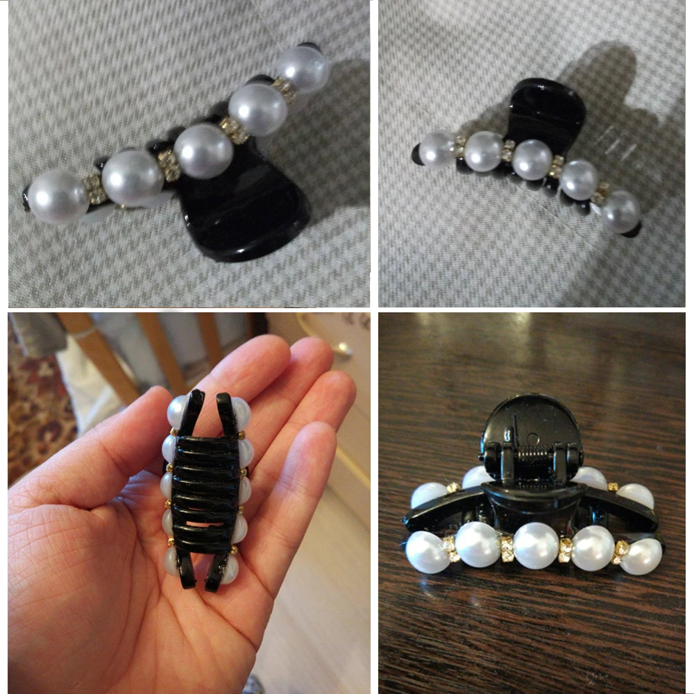 1 шт. корейская мода заколка со стразами и жемчугом милые заколки для волос