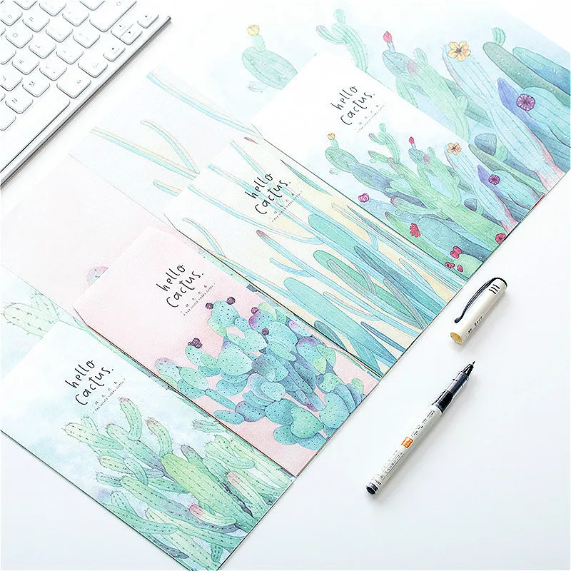 6pcs Cactus Paper Envelopes Letter Set Love Envelope Novelty Series for Gift Stationery Paper|Бумажные конверты| |