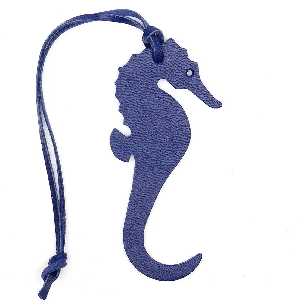SEAHORSE BLUE Известный бренд ручной работы из натуральной кожи олень брелок в виде жирафа кулон брелок для женщин сумка Шарм аксессуары - Цвет: SEAHORSE BLUE