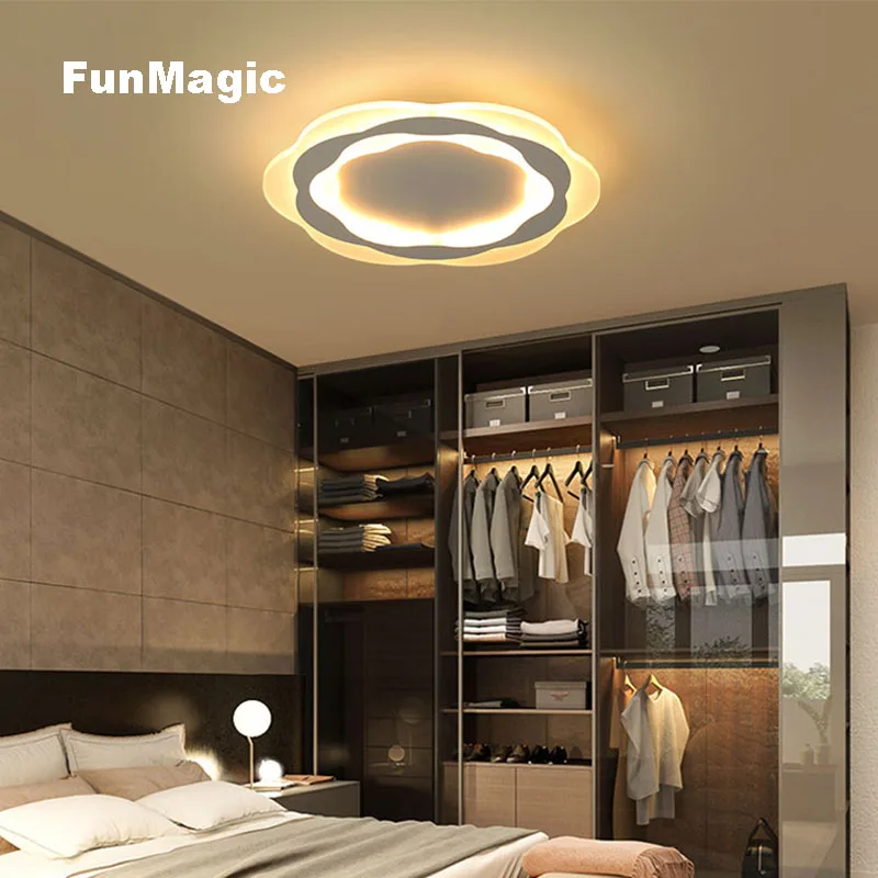 

20W Post-modern Acrylic White LED Ceiling Light Fixture Lustre Flush Mounted LED Lamp Dining Room Sitting Study Bedroom Lighting