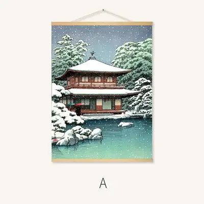 Японский Ukiyoe подвесной свиток живопись на холсте плакаты и принты настенные художественные настенные картины для гостиной скандинавские украшения дома - Цвет: A
