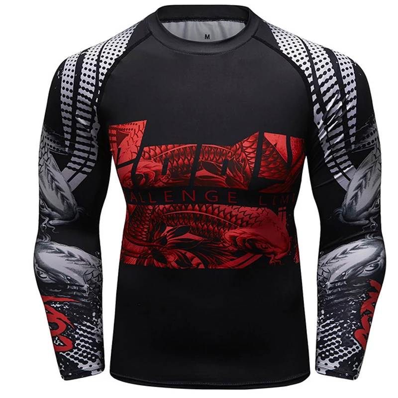 Mma Rashguard Муай Тай спортивная футболка с длинным рукавом быстросохнущая потливая