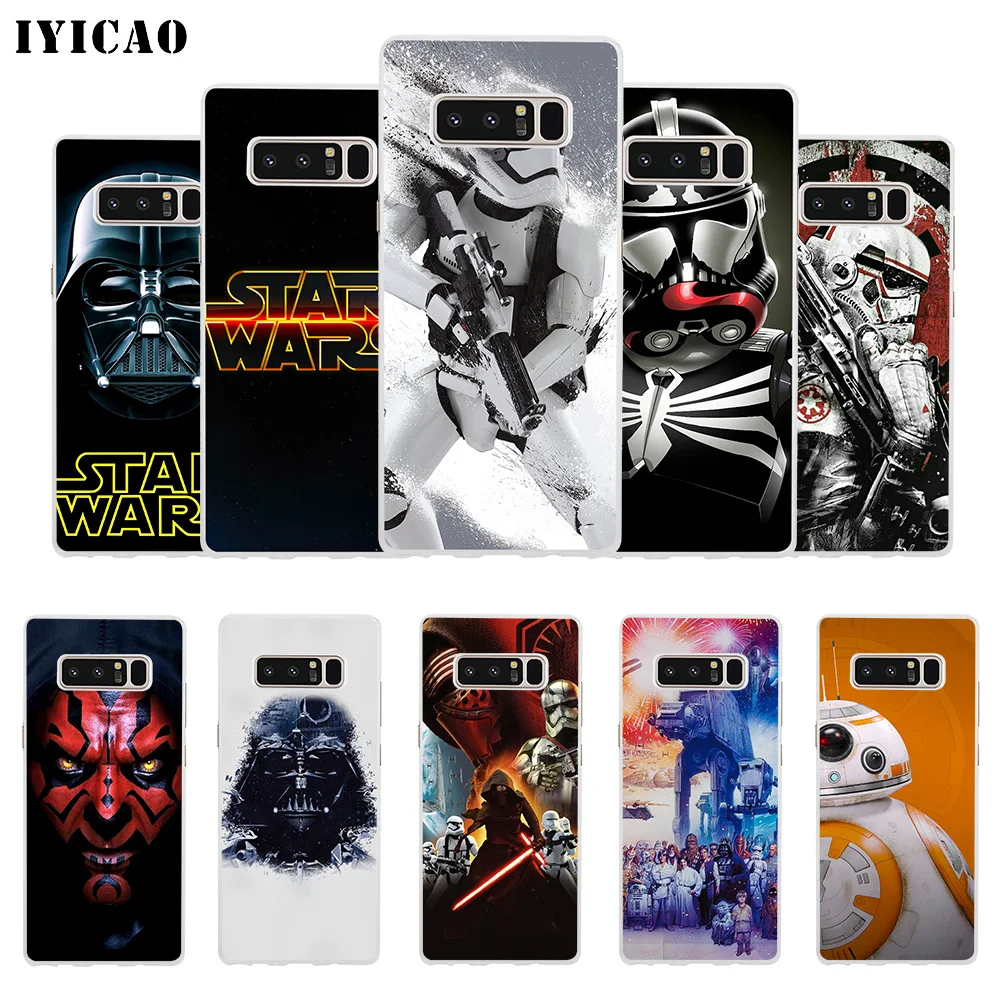 Мягкий силиконовый чехол для телефона IYICAO Star Wars 8 movie Samsung A5 A6 Plus A7 A8 A9 J3 J5 J7 Note 9