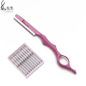 Машинка для стрижки волос Mr Rabbit, профессиональная Острая Бритва, лезвия для стрижки волос, нож для похудения, инструменты для укладки, 17,5 см, 1 шт.