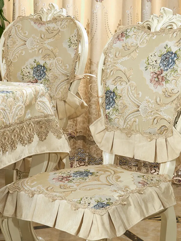 High grade Europe Chair cover Handmade lace chair cushion set dining covers | Дом и сад