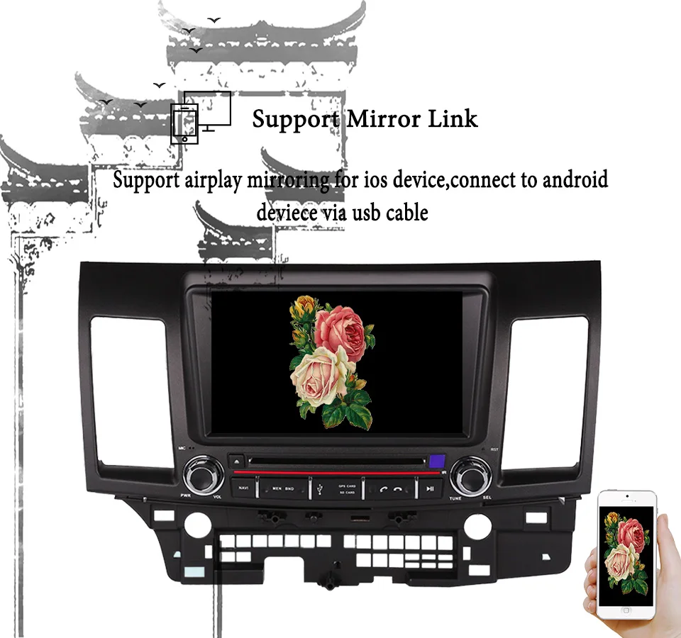 2 Din 4G ram 64G ROM Авторадио автомобильный DVD мультимедиа для MITSUBISHI LANCER 2008 2015 Gps navi Tape