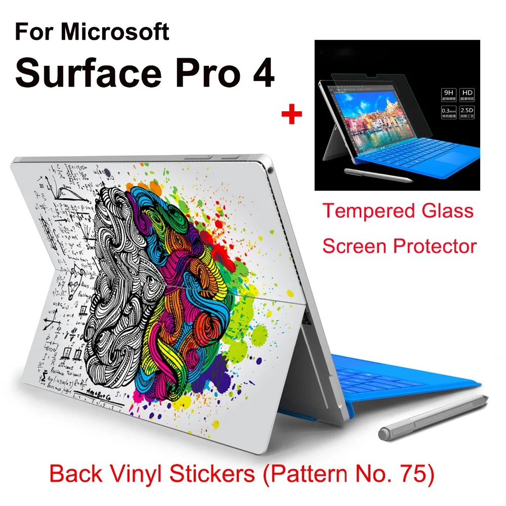 2017 Лидер продаж для Surface Pro 4 Tablet виниловая наклейка Нетбуки glittler Стикеры кожи +