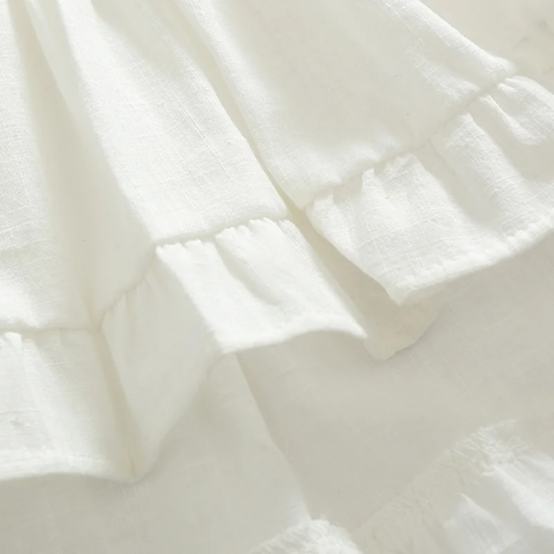 Женский комплект из блузки и джинсовых шортов Tem Doger белый одежды для девочек 2