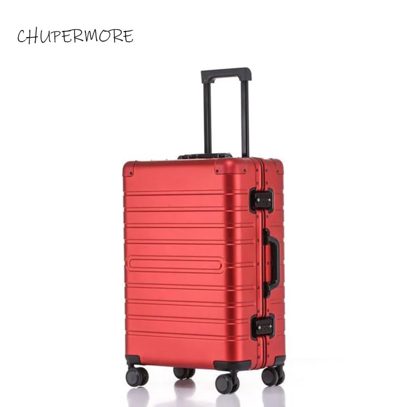 CHUPERMORE 100% Aluminum-magnesium alloy Rolling Luggage Spinner 20/24/29 inch size high quality Suitcase Wheels Men Trolley | Багаж и