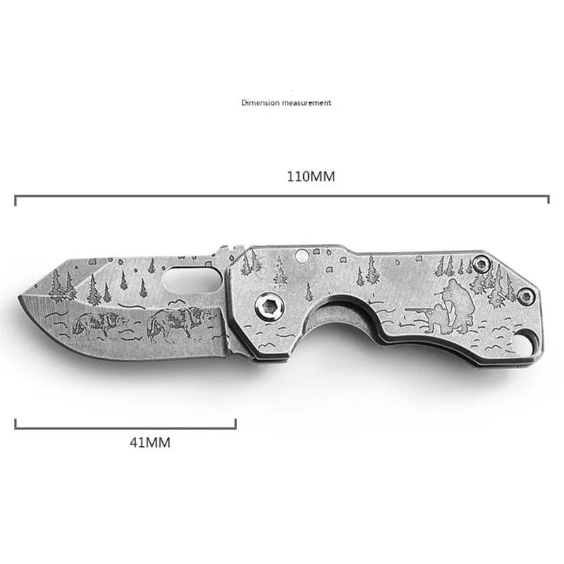 Складной нож из нержавеющей стали миниатюрный портативный карманный Клинок для