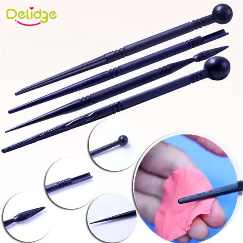 Delidge 4 шт./компл. ручка для вырезания торта инструмент моделирования цветов