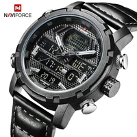 naviforce waterproof mens military sport watch men luxury brand analog digital quartz watches mens double display male clock