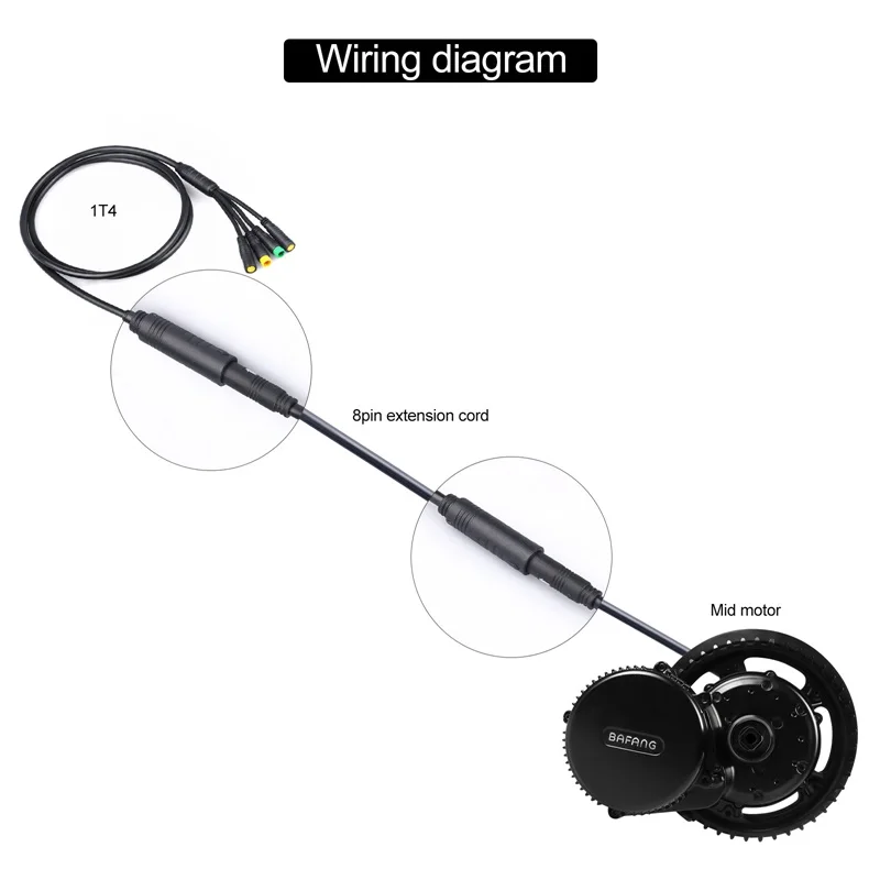 E-bike 1T4 8Pin удлинитель для 8fun/bafang BBS BBSHD Mid Drive Motor Kit