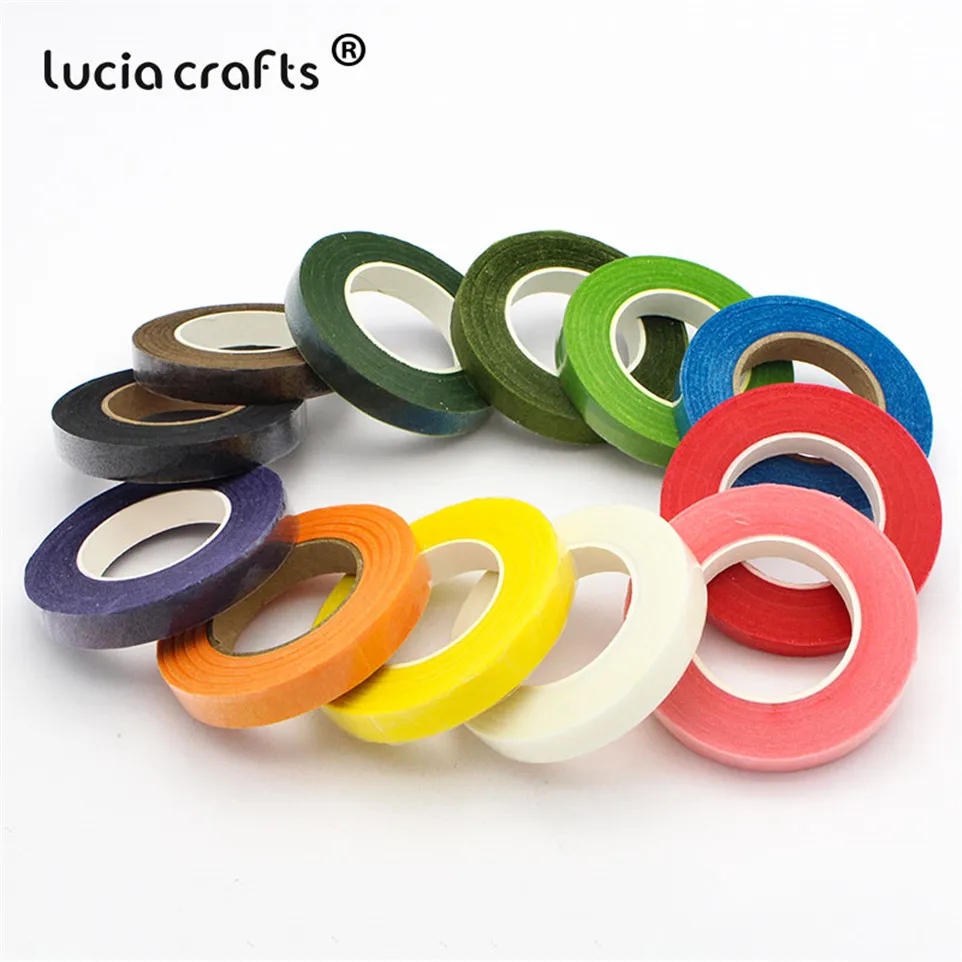 Распродажа! Lucia crafts Многоцветный Цветочный ствол обертывание флорист искусственная бумажная лента для цветов для флористов аксессуары DIY 1 шт. I1009