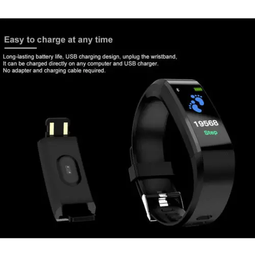 Водонепроницаемый смарт браслет с экраном 0 96 дюйма измерение пульса и