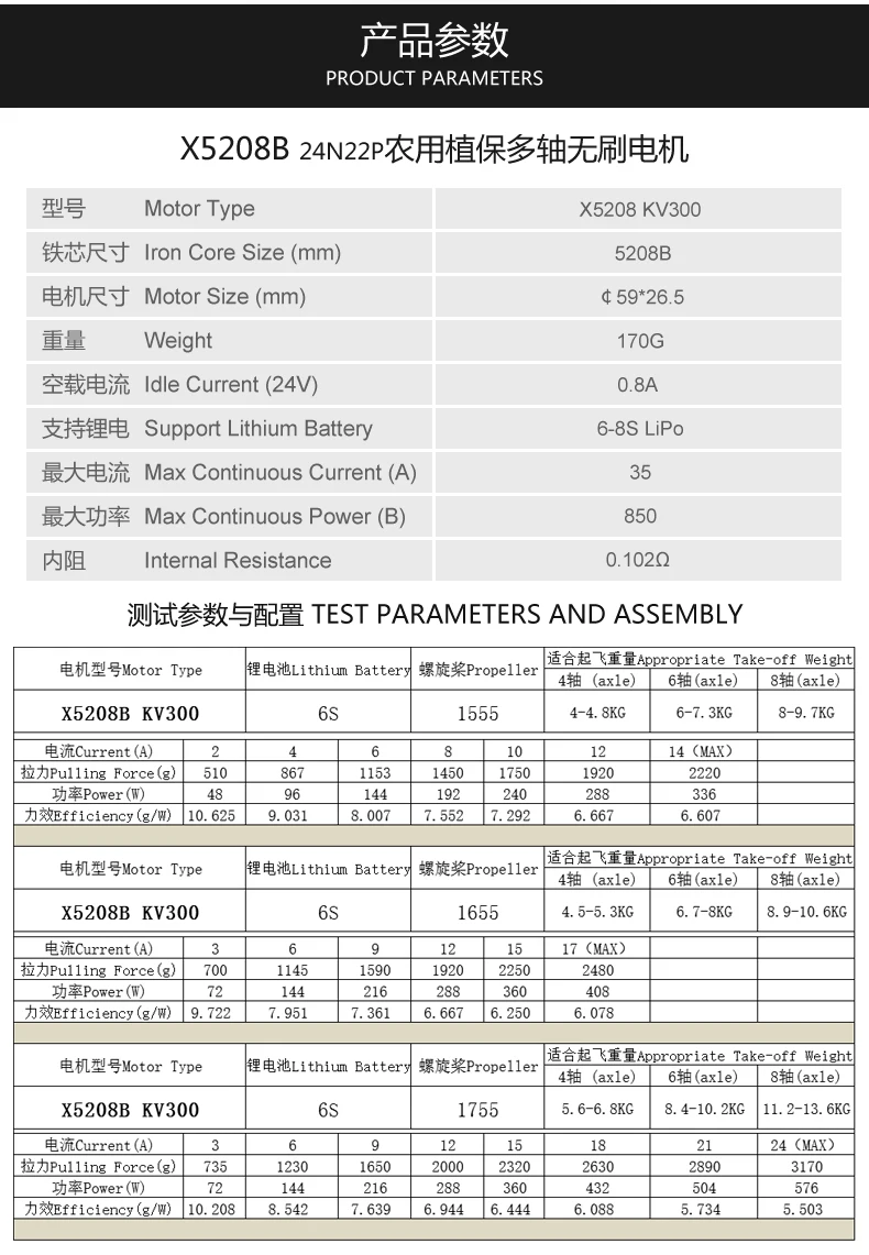 X5208B двигатель защиты растений многоосевой линии аэрофотосъемки бесщеточный двигатель X5208B герметичная версия водонепроницаемый мотор